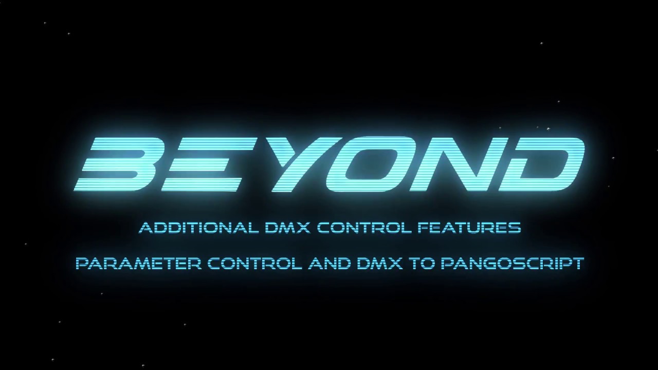 Pangolin BEYOND DMX Tutorial part 3 - Additional DMX Control - Parameter - PangoScript
