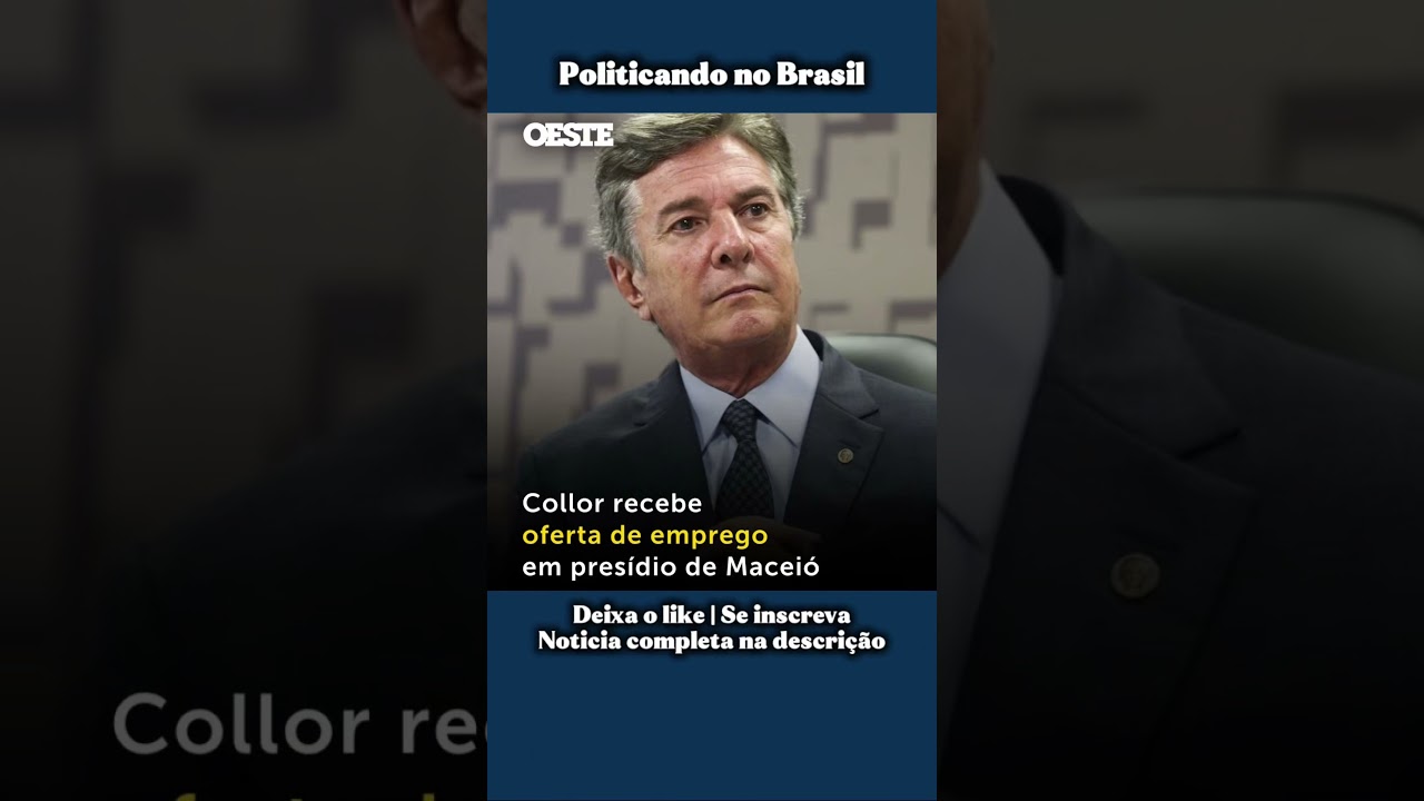 30 de abril de 2025 - Collor recebe oferta de emprego em pres&iacute;dio de Macei&oacute;