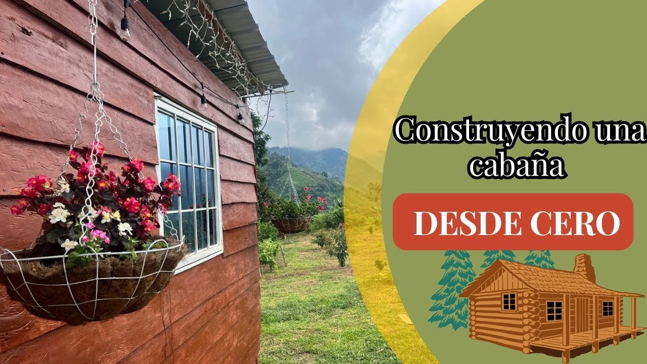 Construyendo cabaña de madera y concreto desde CERO! 🏠🪵