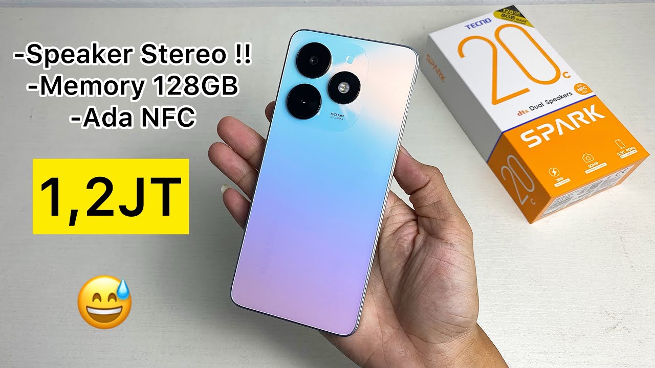 Unboxing Tecno Spark 20C, Hp Murah Pertama yang Punya Dual Speaker !!