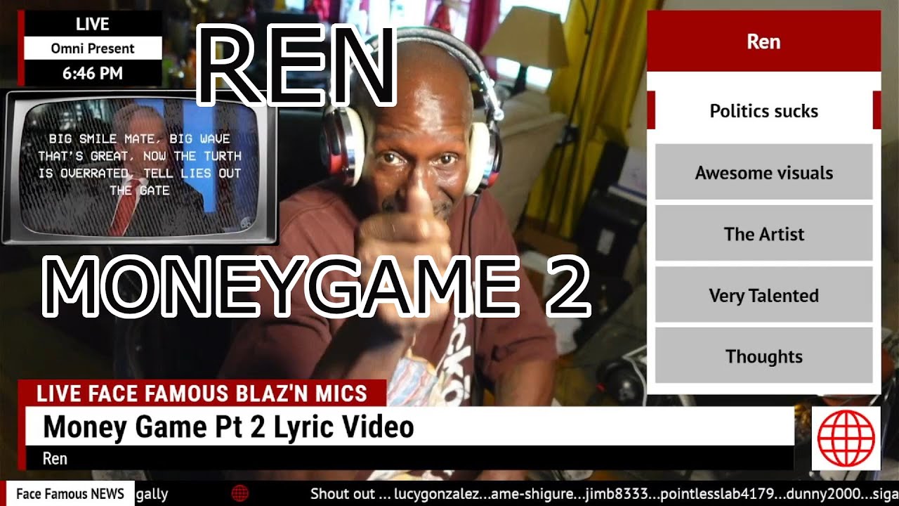Face Famous Reactions: Ren Money Game pt 2