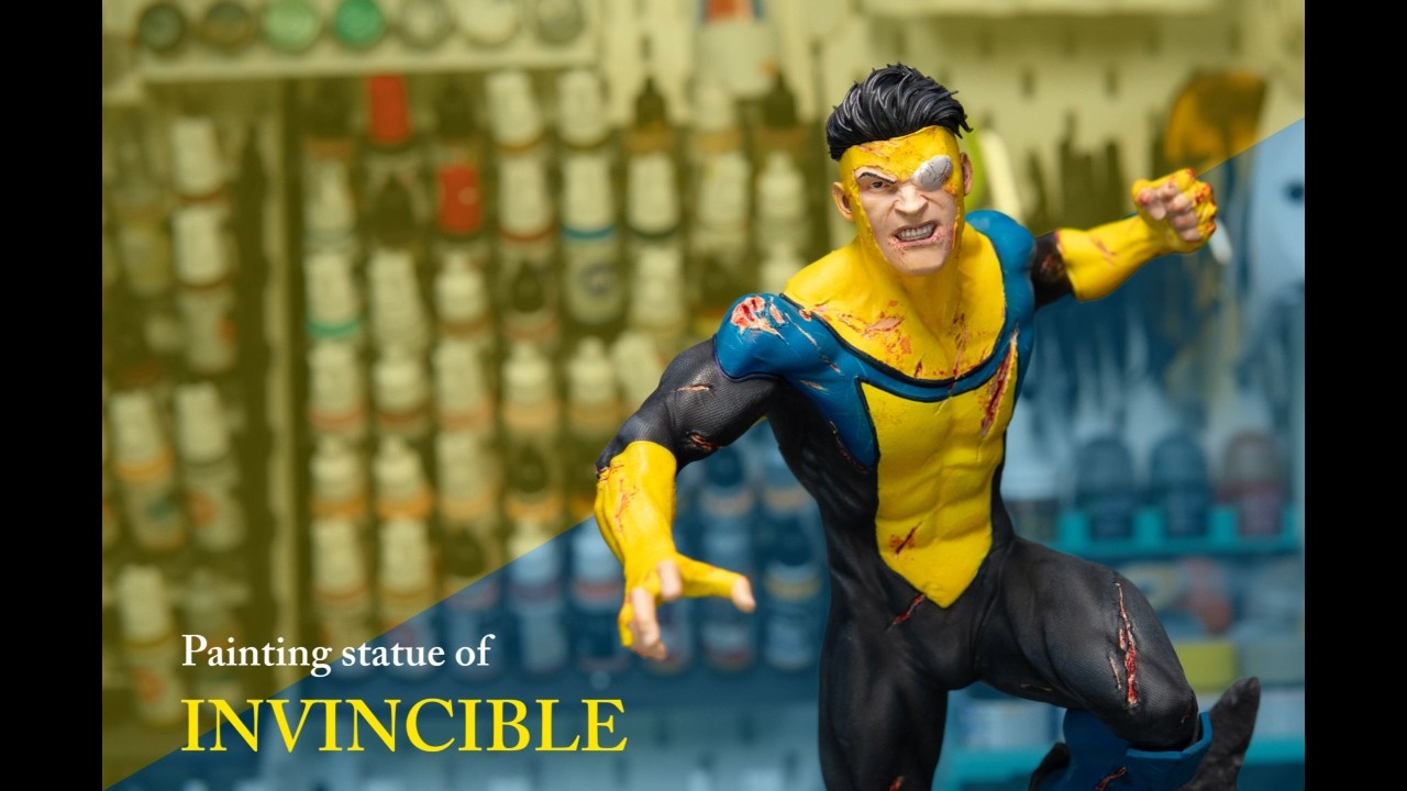 Painting a 3D statue of Invincible