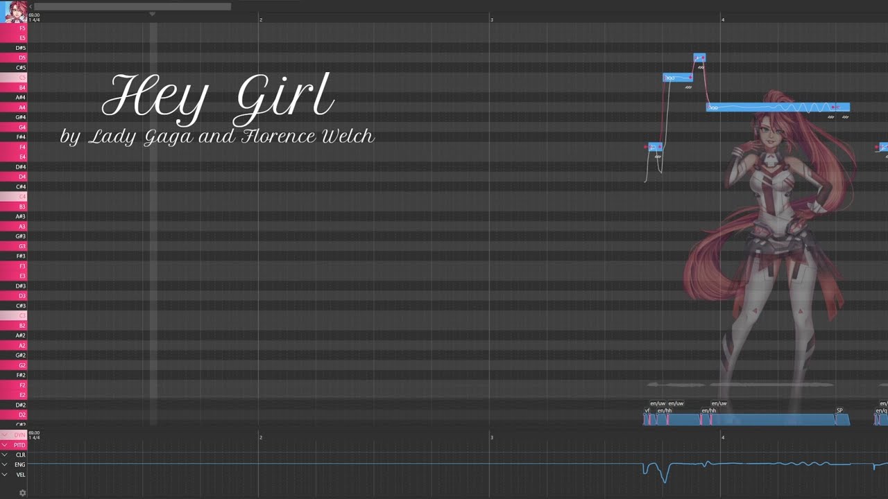 【LEORA DiffSinger Ft. ALYS】 Hey Girl 【Developer Test】