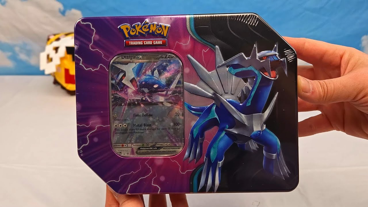 Opening Pokemon Azure Legends Dialga ex Tin | Pokemon Cards and Chill