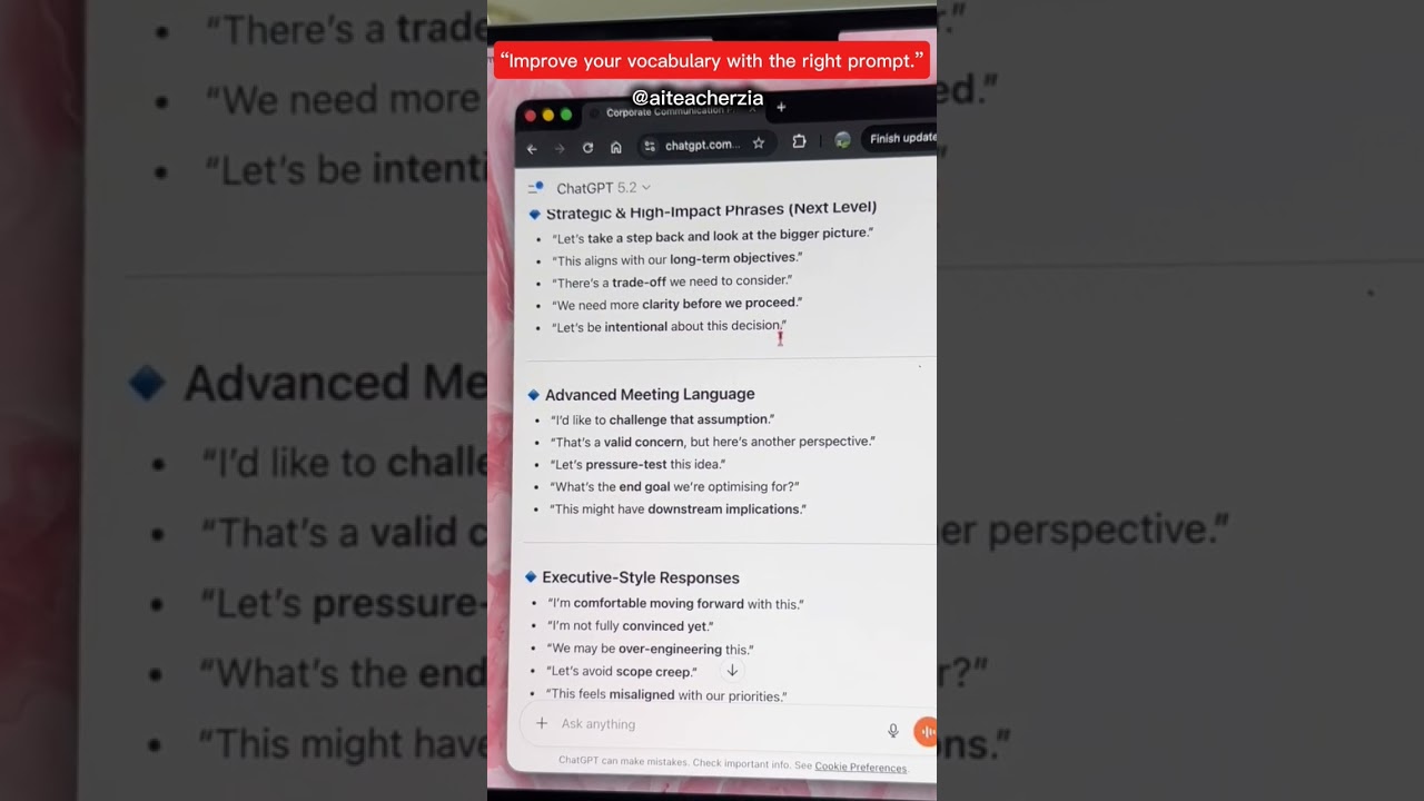 Improve Your Vocabulary Using the Right Prompt | Professional English Tips. 