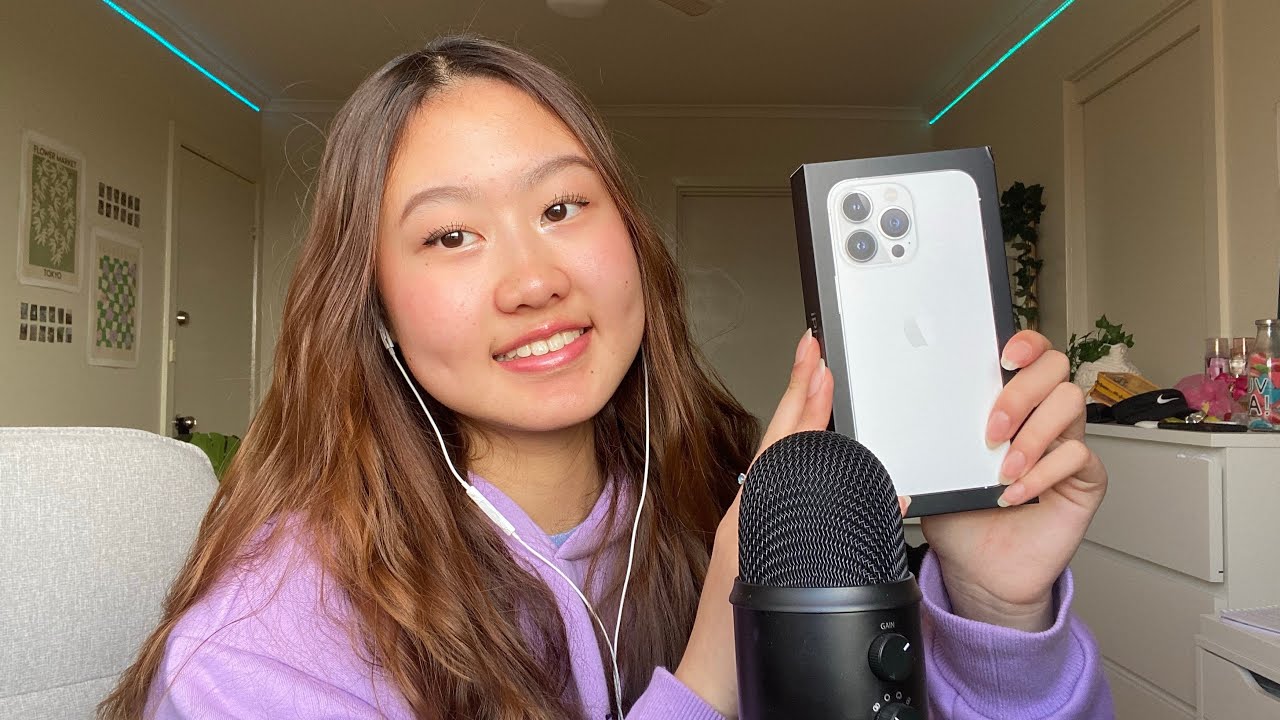 ASMR unboxing iphone 13 pro!