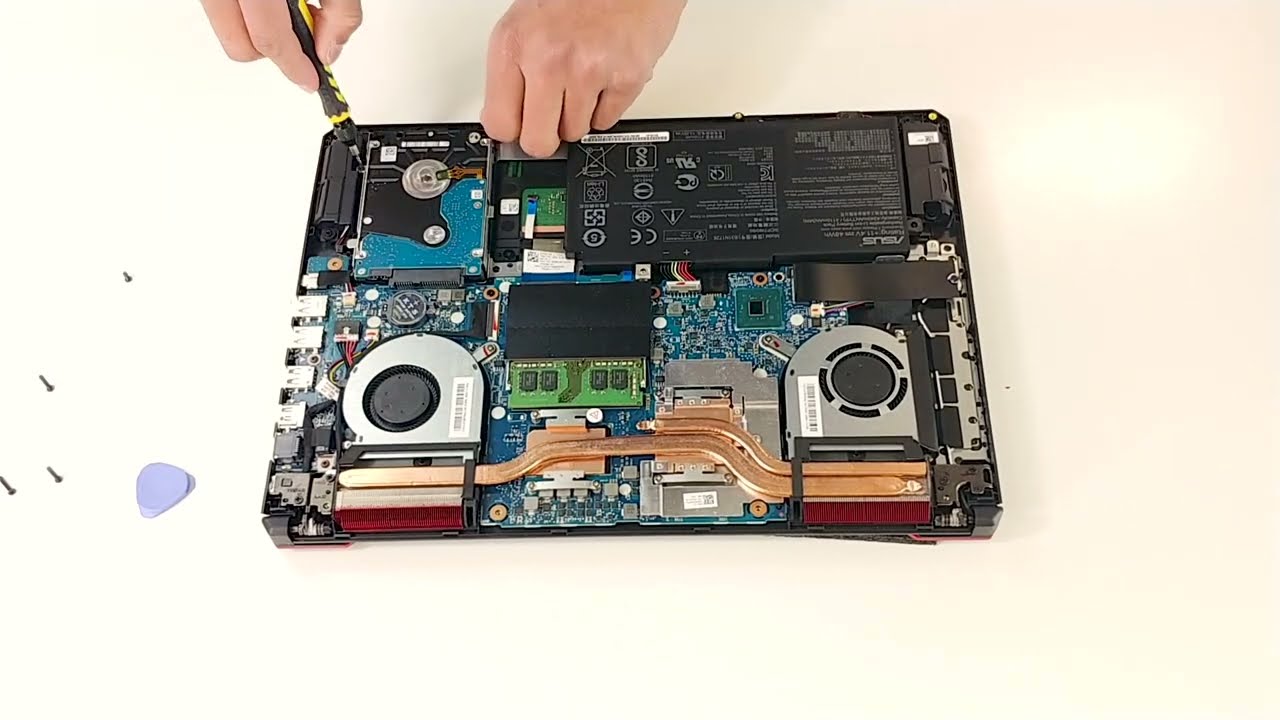 ASUS TUF Gaming FX505 - disassembly and upgrade options