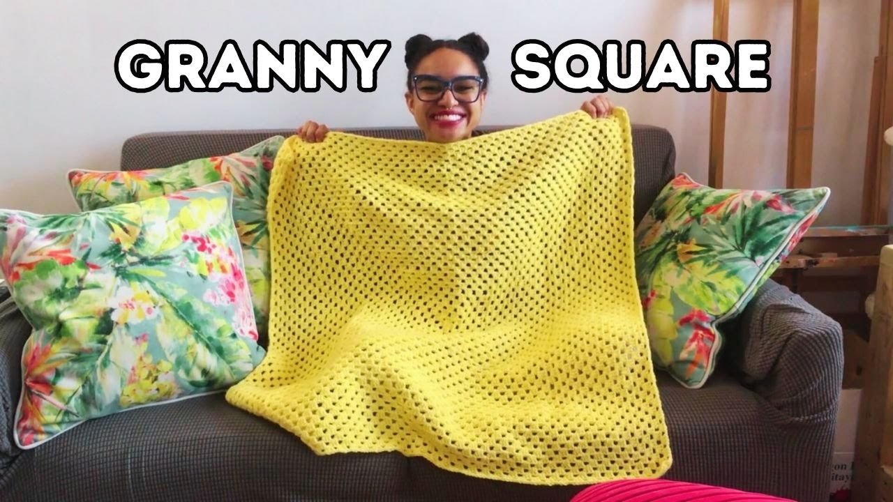 🌻 Crochet Continuous Granny Square Blanket 🌻