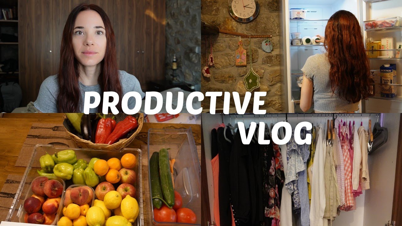 VLOG 👒 Productive Day, τακτοποίηση ντουλάπας, καθαριότητα ψυγείου 🌼 Jane Pap