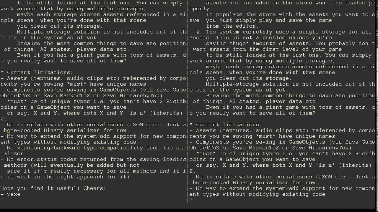 FastSave (Runtime Saving/Loading Framework For Unity3D) pt2