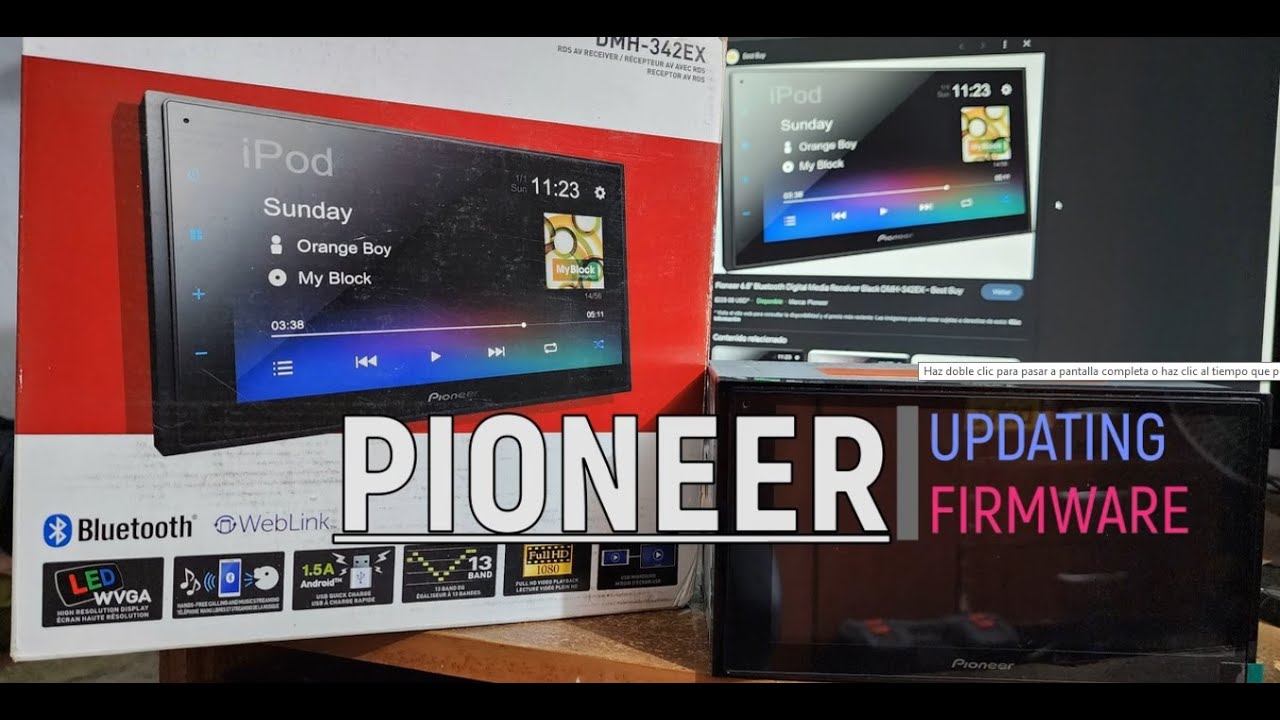 Pioneer DMH 342EX/Actualización de Firmware