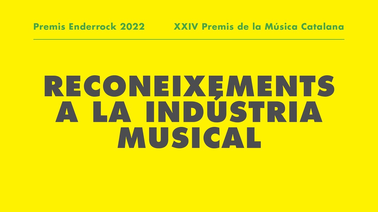 [Premis Enderrock 2022] Reconeixements a la ind&uacute;stria