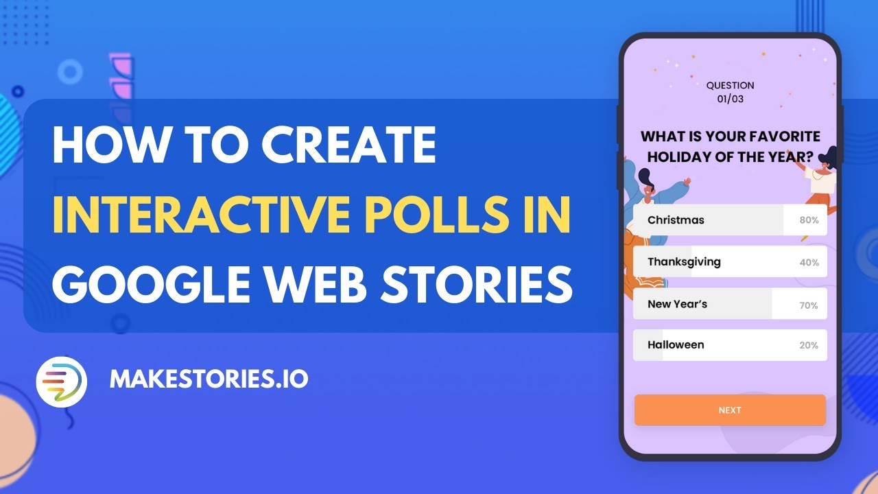 How to Create interactive polls in Google Web Stories | MakeStories