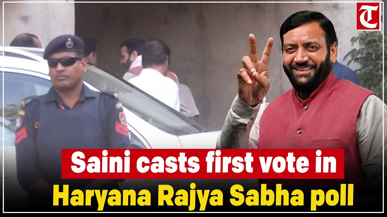 Haryana Rajya Sabha Poll Begins CM Nayab Saini Casts First Vote at Vidhan Sabha