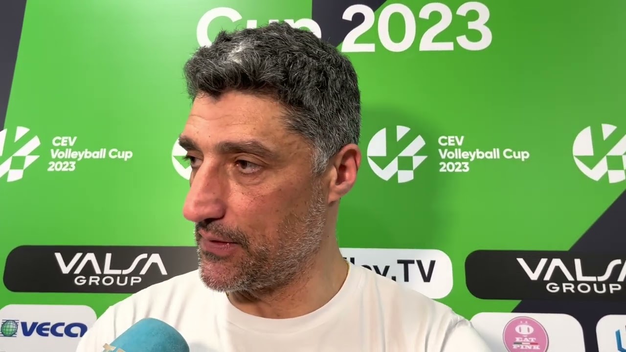 Andrea Giani dopo la gara di andata con Roeselare