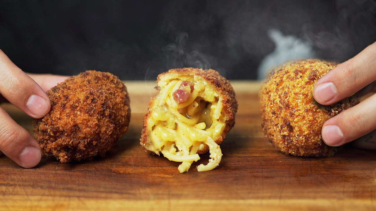 You should DEEP FRY your CARBONARA! 🥚🍝