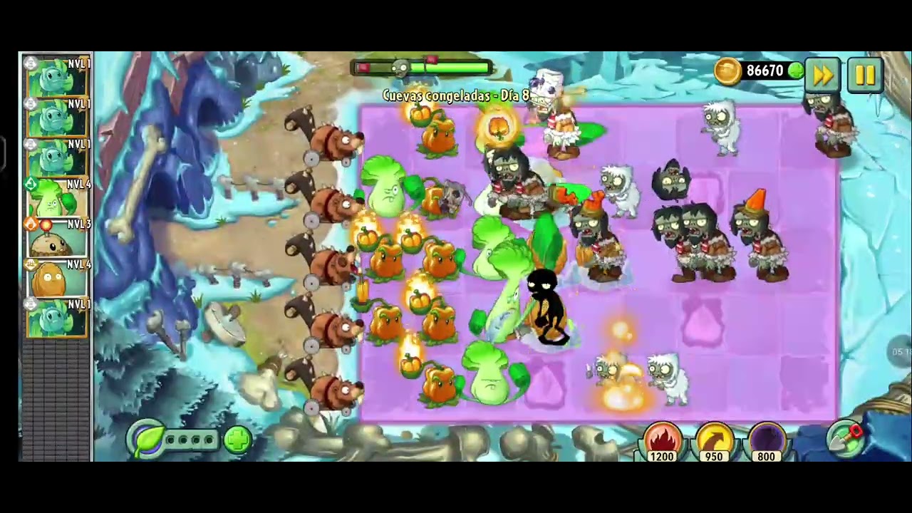 Jugando piñatas y un nivel de Cuevas congeladas y un nivel de búsqueda de penny :D