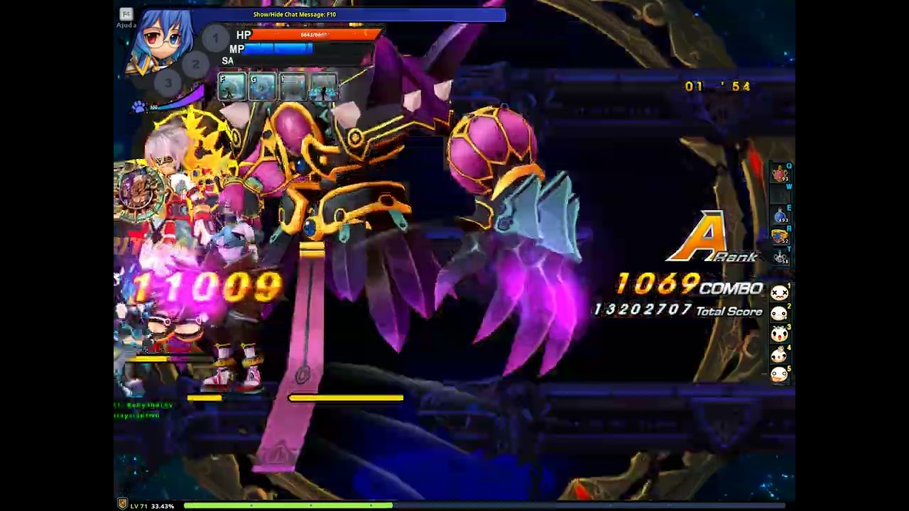 Mari (No Damage Run, Backlash Spam) - Wizard's Labyrinth Stage 24 Hard Mode [Grand Chase Classis]