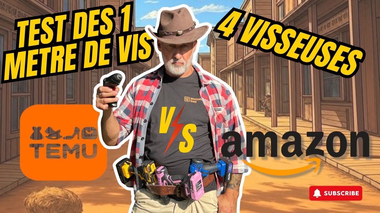 🔥 AMAZON vs TEMU : 4 Visseuses au TEST du 1 M&egrave;tre de Vis + GAGNEZ LA MEILLEURE ! 🛠💥