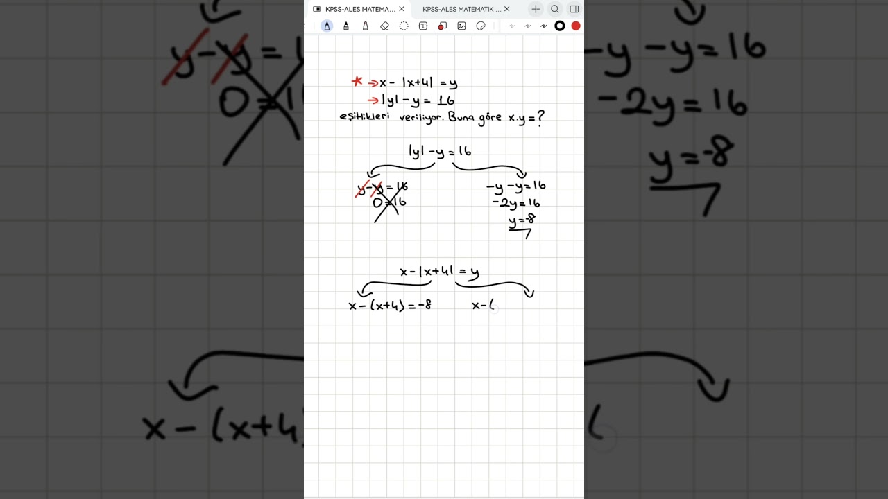 KPSS | ALES Matematik Mutlak Değer Soru Çözümü ✍🏻 