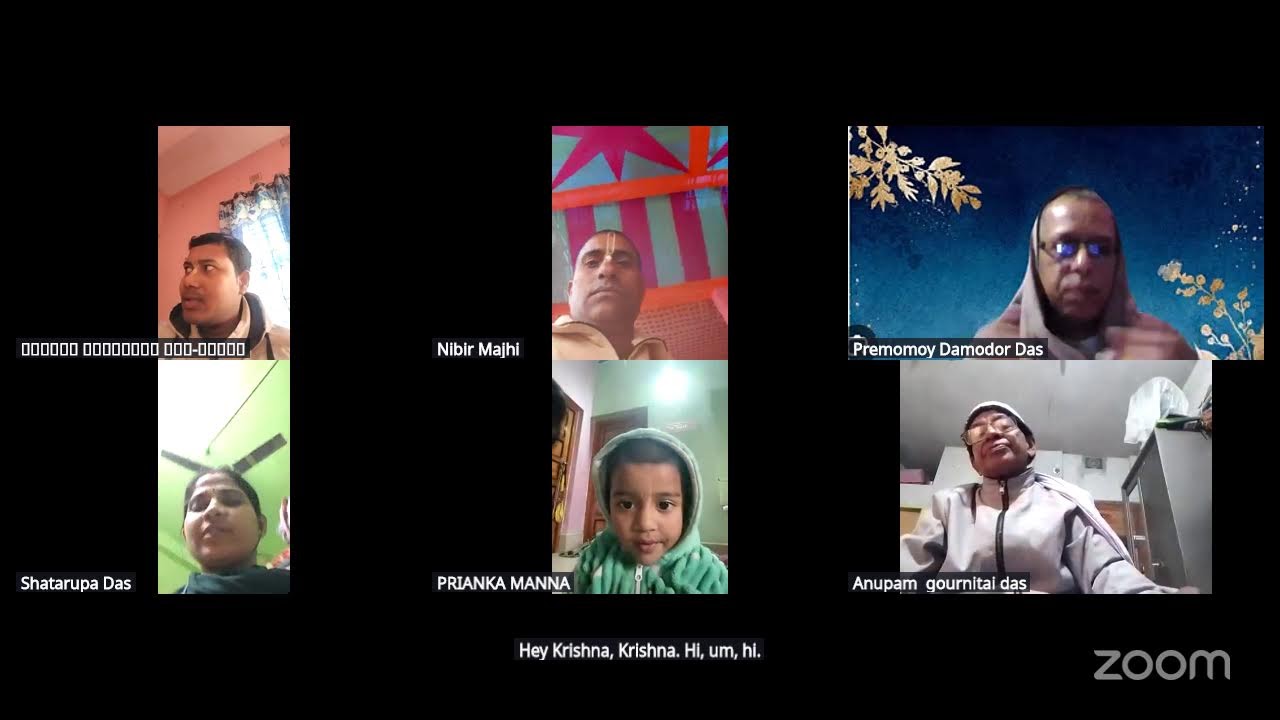 জপ ক্লাস, মঙ্গল আরতি, প্রভুপাদ কথামৃত, শ্রীমদ্ভাগবতম ক্লাস (SB-3/5/16), ইসকন ব্যাঙ্গালোর