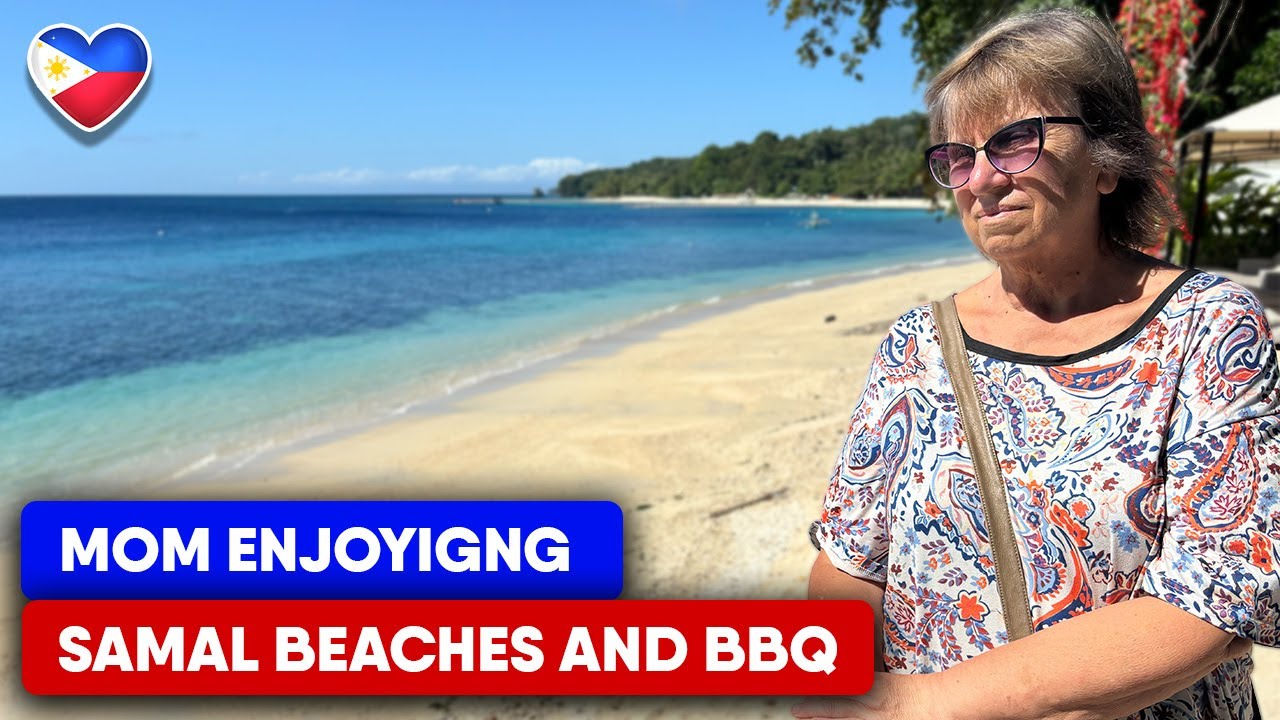🏖️ Mom from Ukraine Enjoying Samal Beaches and BBQ