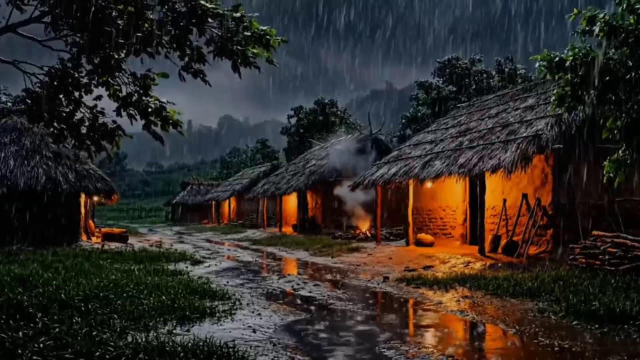 Sonidos de Lluvia 🌧️ Fuerte y Truenos Nocturnos Techo de Hojalata para Dormir Mejor