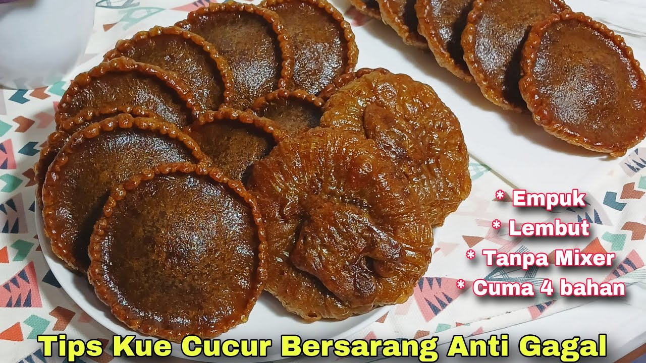 RESEP KUE CUCUR GULA MERAH EMPUK BERSERAT ANTI GAGAL‼️