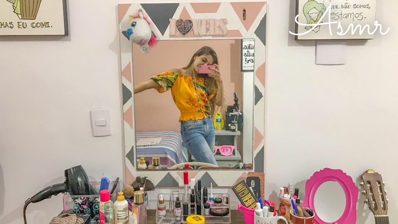 ASMR Caseirinho - Tour pelo meu Quarto | Com fone de ouvido