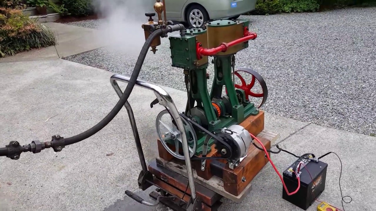 Steam Engine and Boiler with alternator off grid
