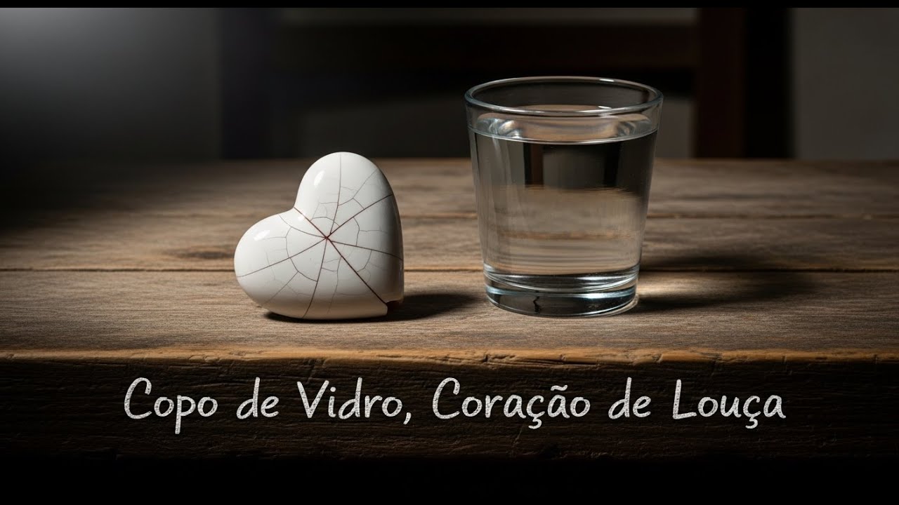 CUIDADO PRA NÃO QUEBRAR... 🥃💔 Copo de Vidro, Coração de Louça