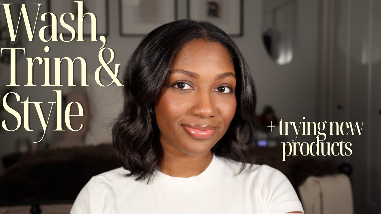 Straight Natural Wash Day + DIY Hair Trim | Niara Alexis