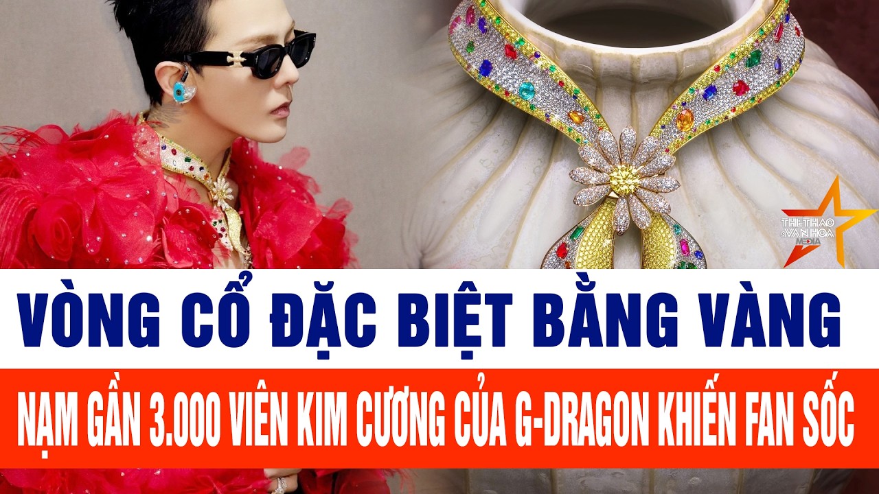 Vòng cổ đặc biệt bằng vàng nạm gần 3.000 viên kim cương của G-Dragon khiến Fan sốc