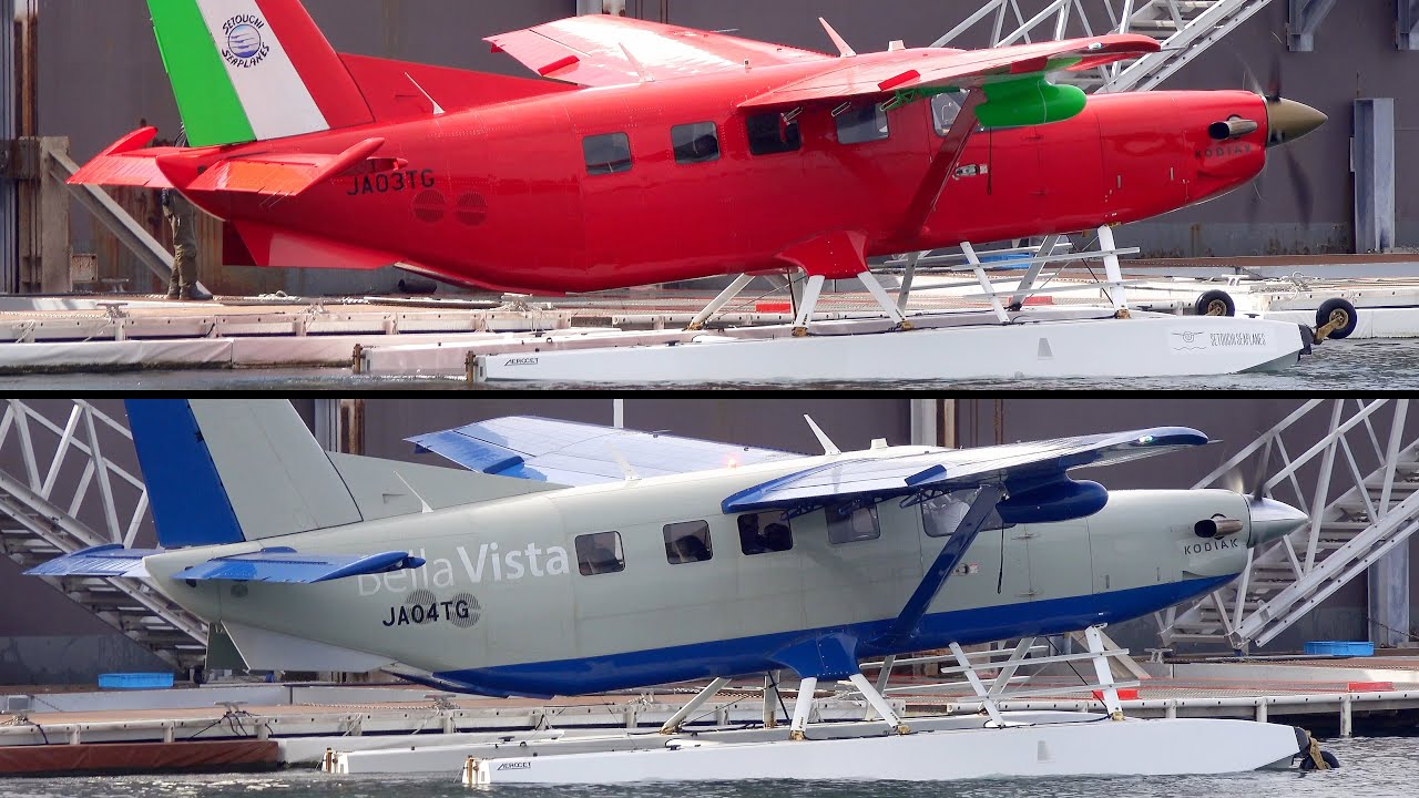 Amphibian Seaplane Takeoff & Landing on Water - Quest/Daher Kodiak 100