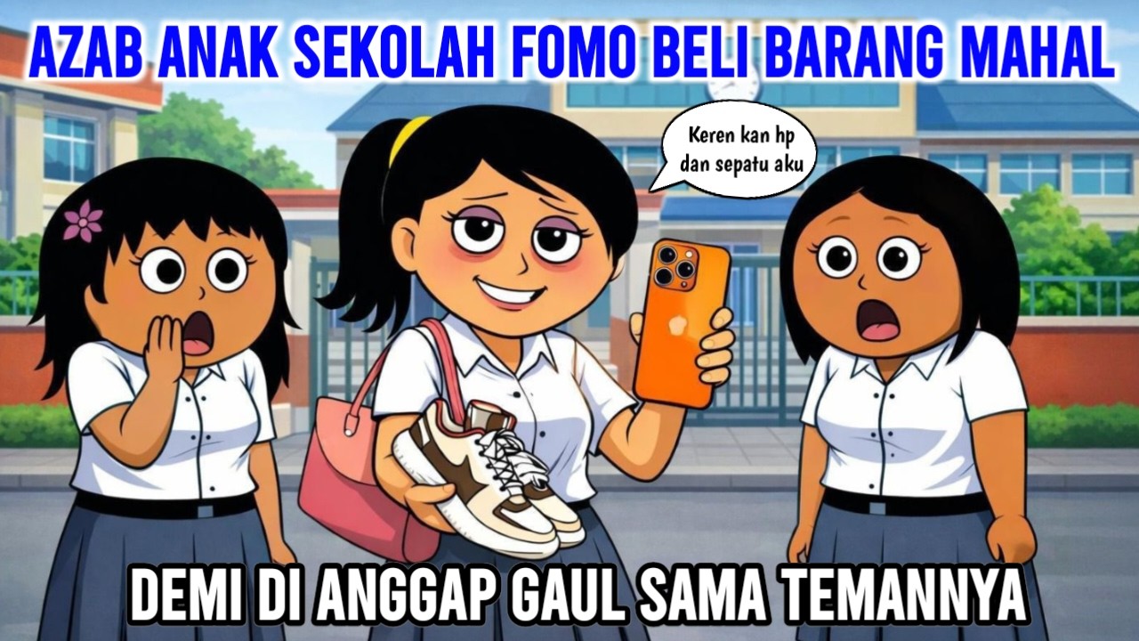 AZAB CEWEK FOMO BELI BARANG MAHAL DEMI DI ANGGAP GAUL | ANIMASI AZAB