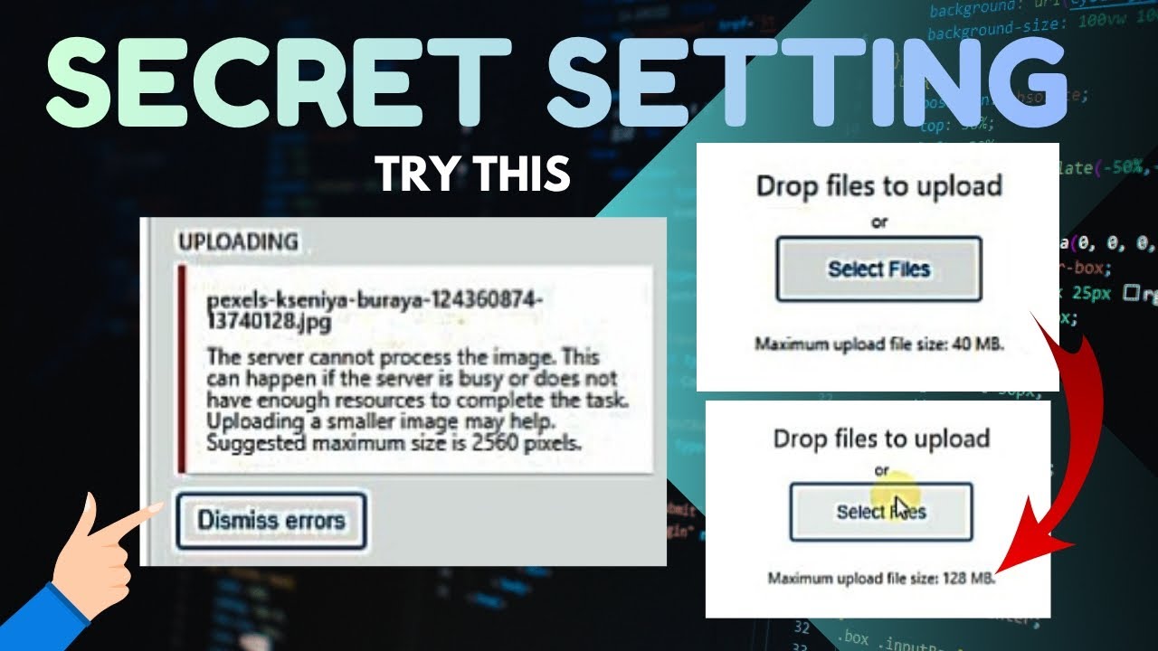 Upload error WordPress large file