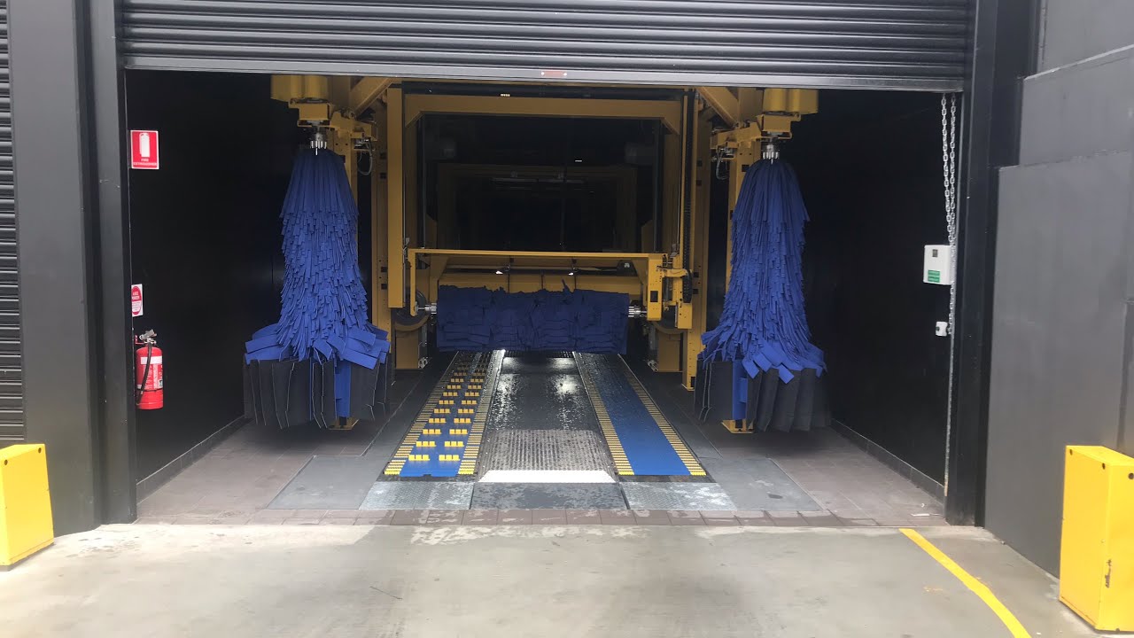 WashTec SoftLine 2 Tunnel at Waves car wash in Phillip, ACT(Inside View)