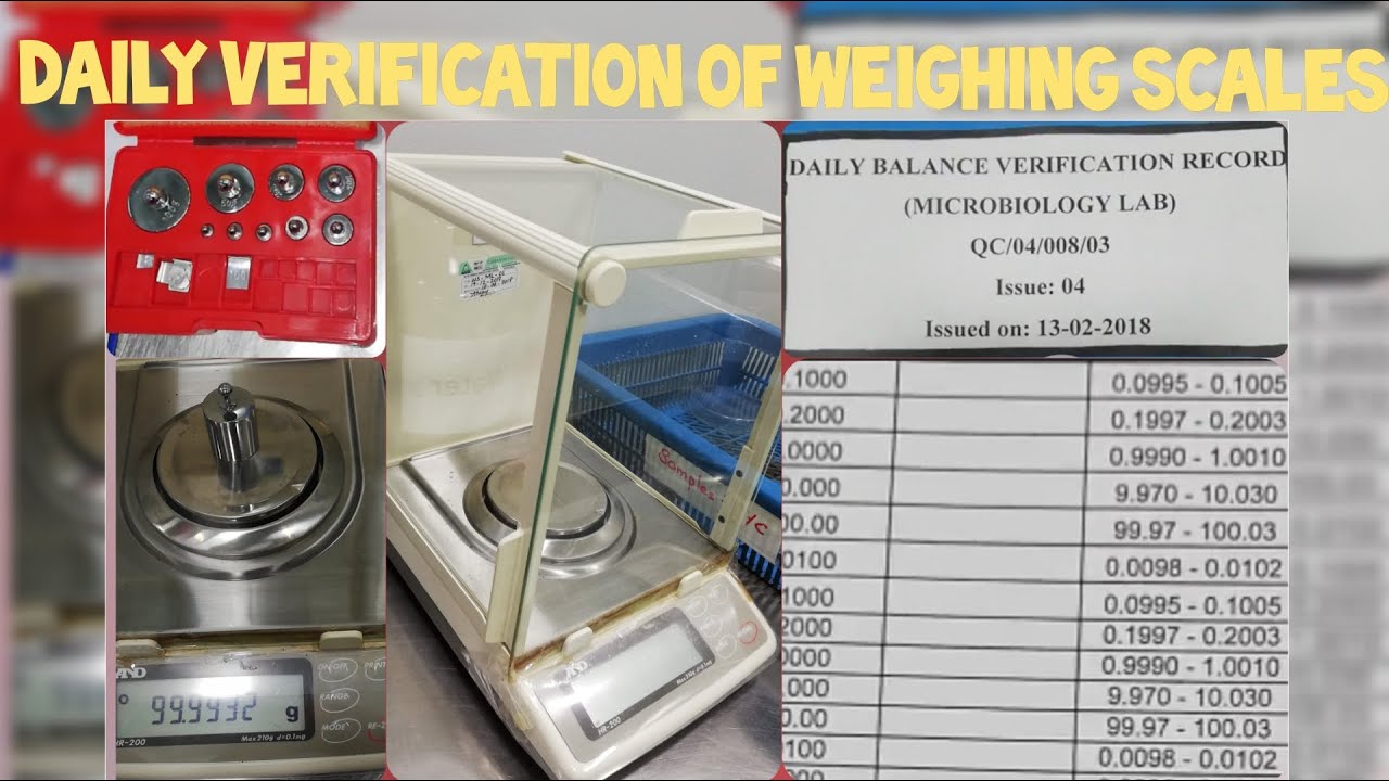 DAILY VERIFICATION OF WEIGHING SCALES /ANALYTICAL BALANCE /ELECTRONIC BALANCES | DETAIL EXPLANATIONS