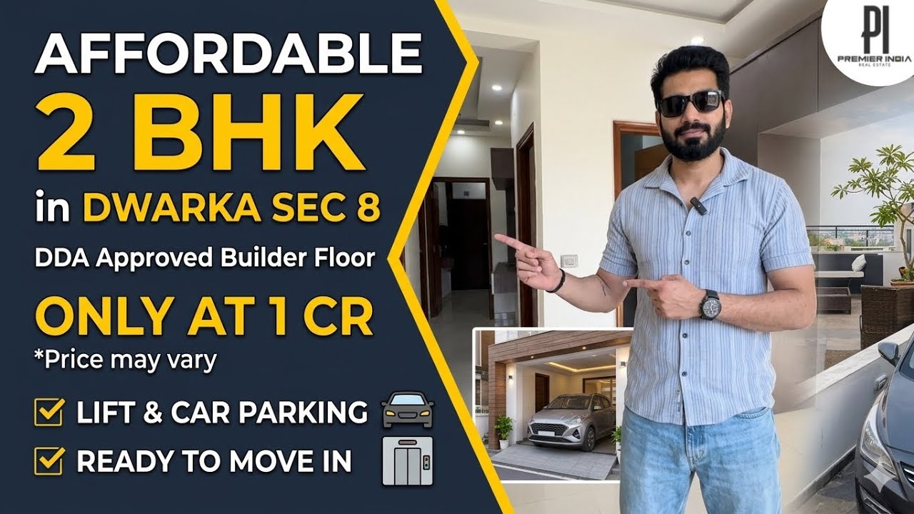 Affordable 2 BHK in Dwarka Sector 8 | 72 Sq Yards Builder Floor | Lift Parking | Just 1 Cr
