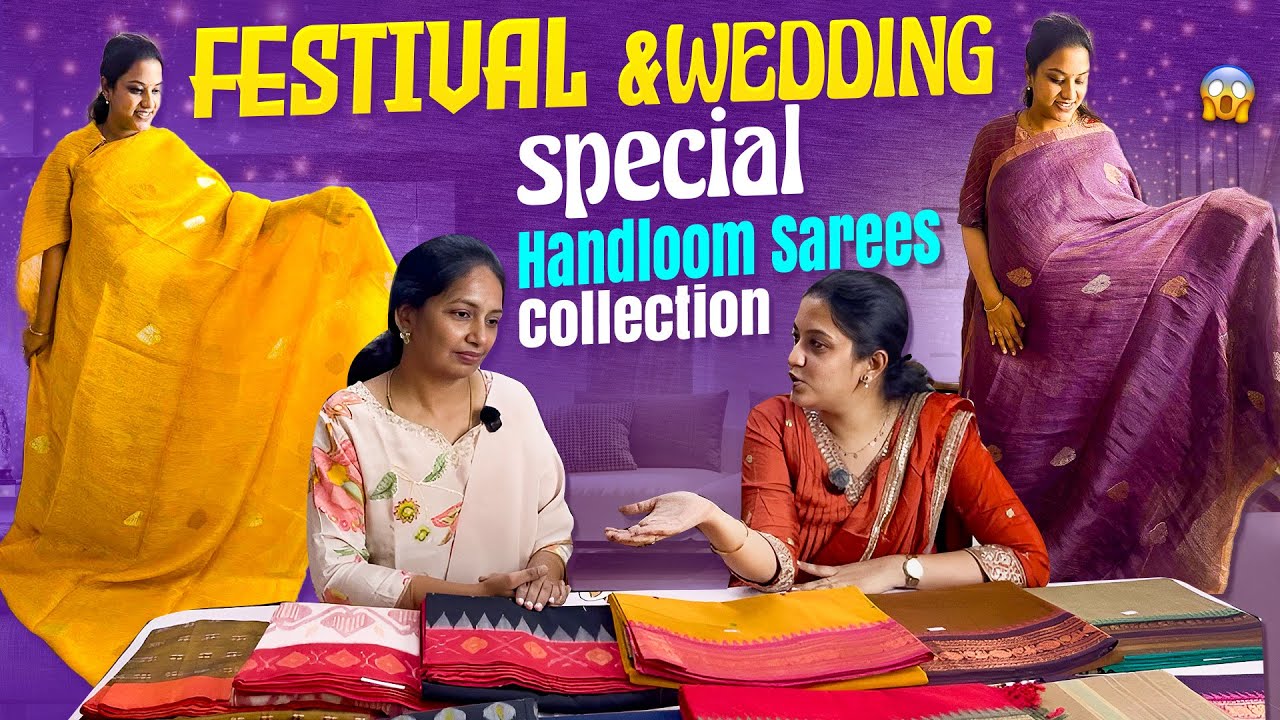 Handloom Sarees Collection For Upcoming Festivals & Weddings | Latest Designs | Hyderabad Shopping 