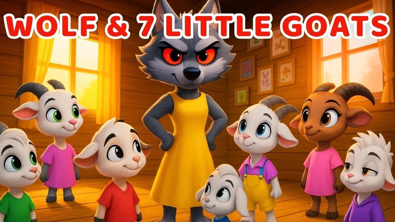 Funny Wolf vs 7 Clever Goats 🐺 | Bedtime Story for Kids | Fairy Tale Animation