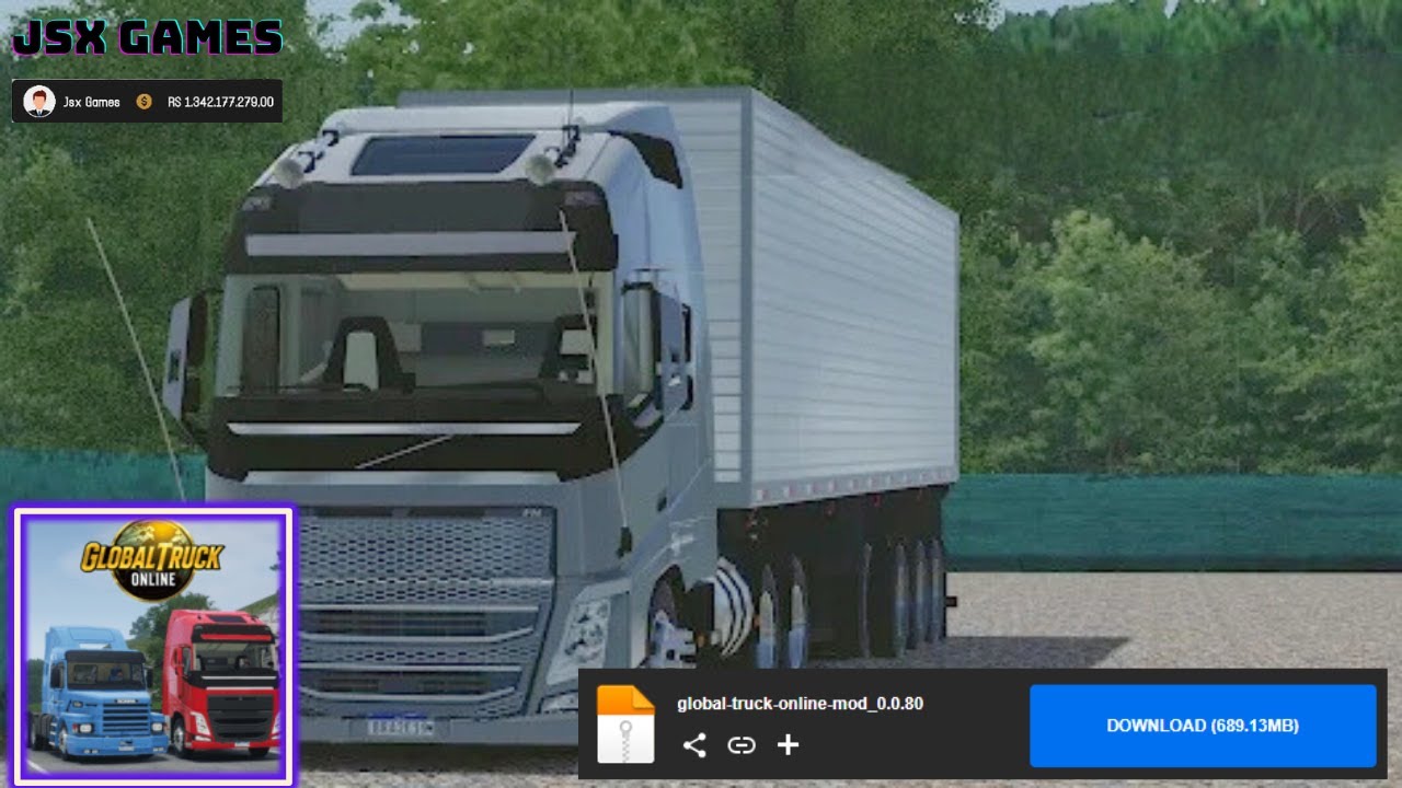 GLOBAL TRUCK ONLINE APK MOD VERSÃO 0.0.80 DINHEIRO INFINITO