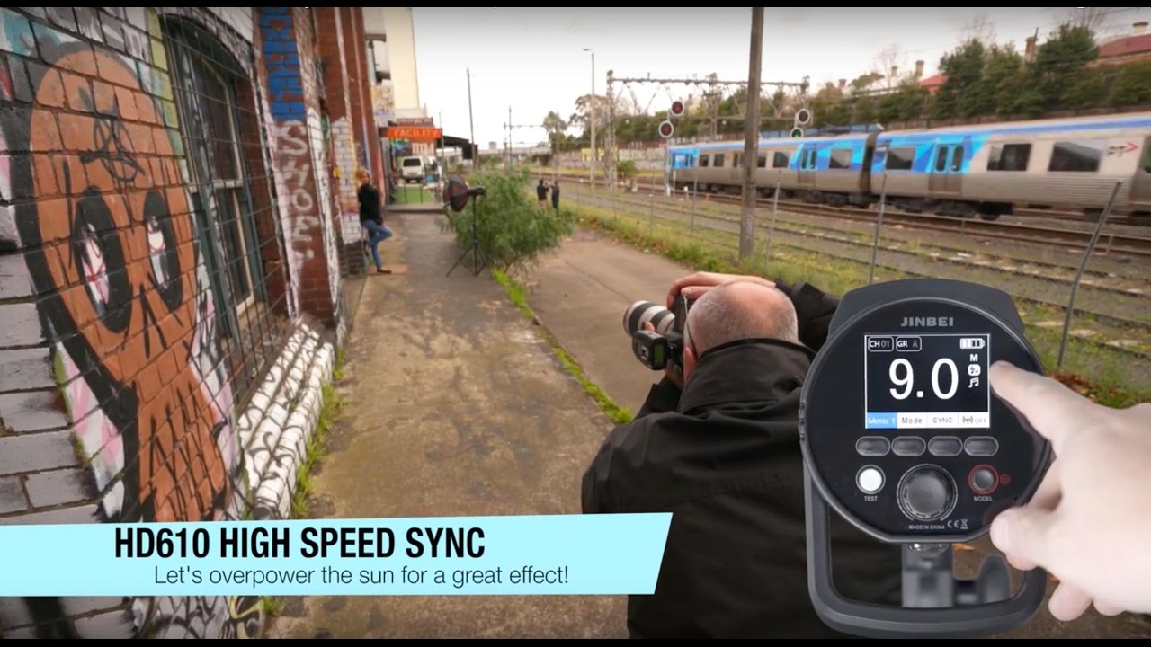 Jinbei HD610 HSS TTL battery flash on location portrait shoot