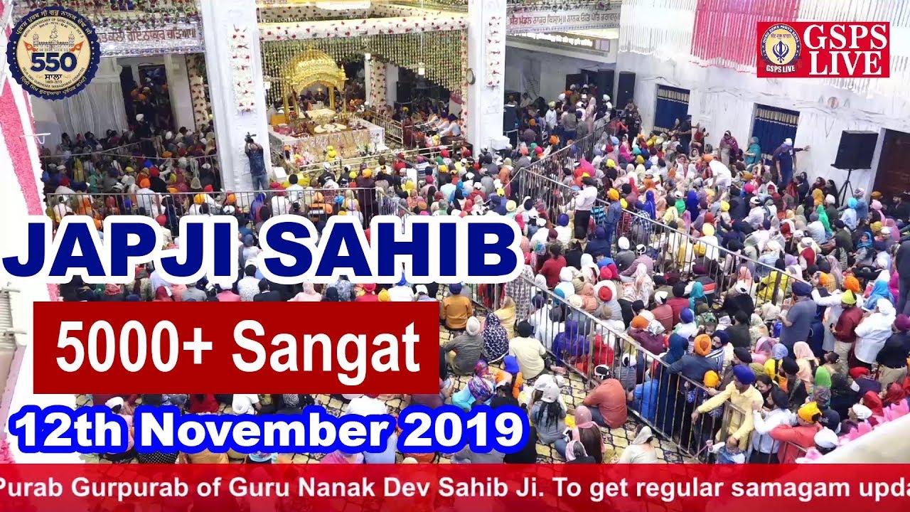 5000+ Sangat Japji Sahib with Gyani Gurdev Singh on 550th Prakash Purab Guru Nanak Dev Ji