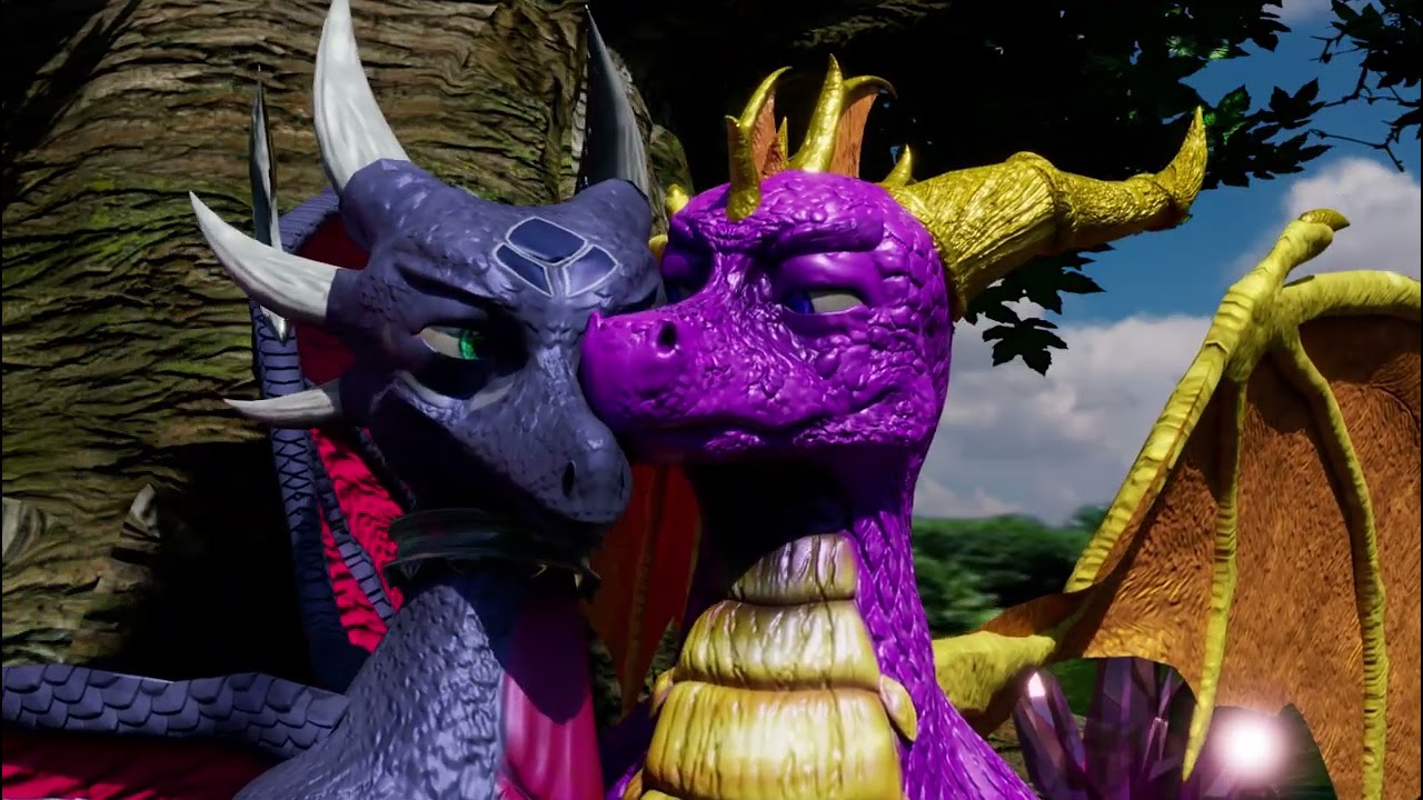 Spyro and Cynder Cuddle 2