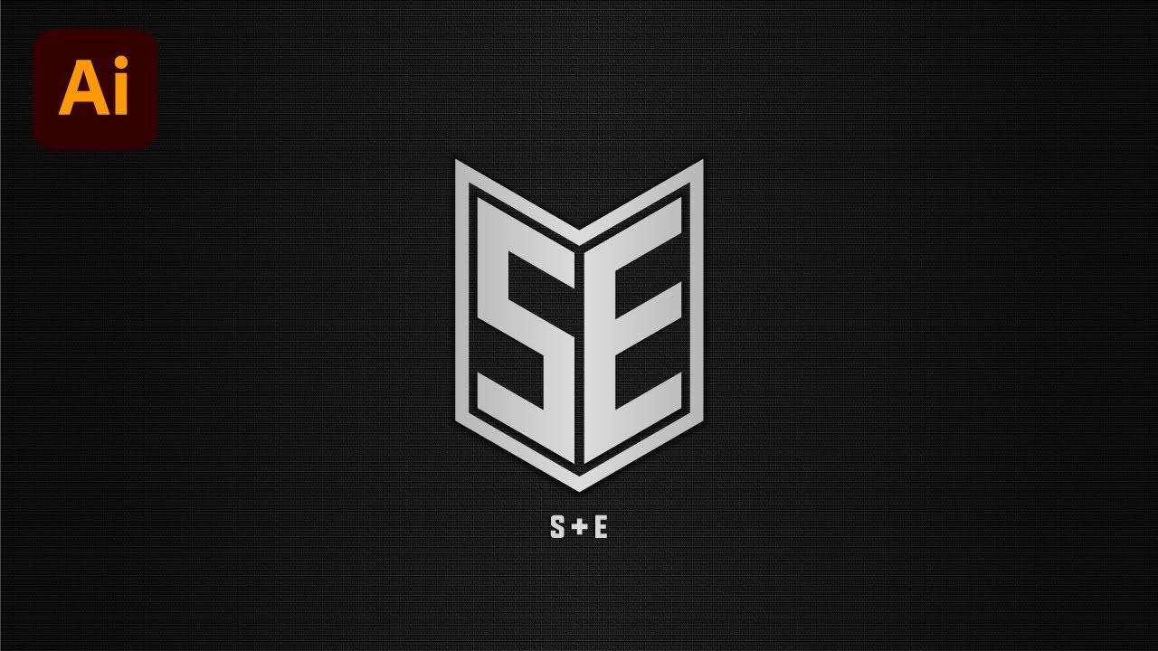 Cara membuat logo monogram inisial S + E di adobe illustrator