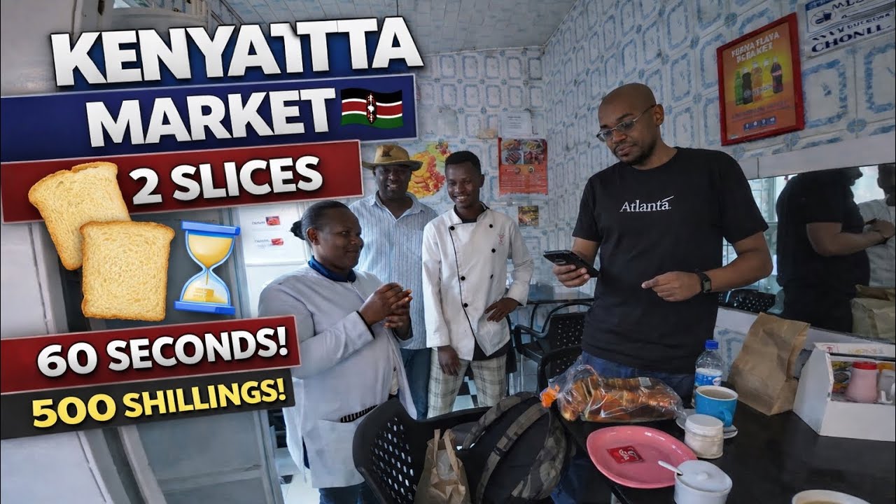 Can You Finish the 60 Second Bread Challenge? | Kenyatta Market Nairobi