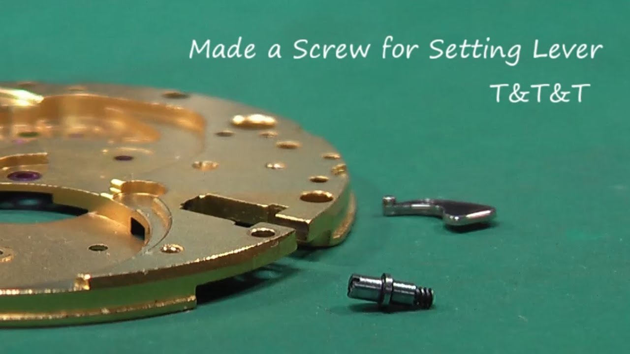 Screw for setting lever  オシドリネジ作成