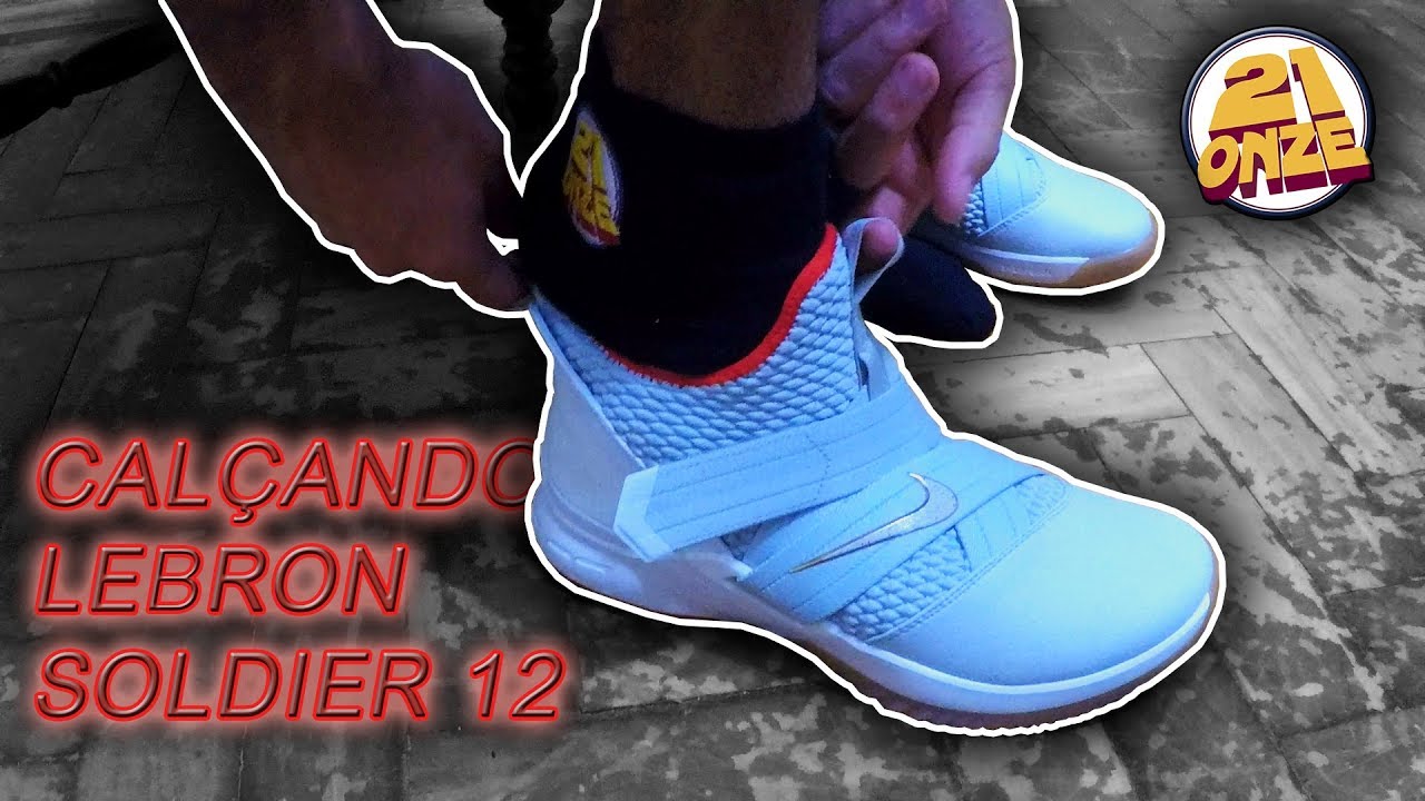 Calçando o tênis Nike LeBron Soldier 12 (LeBron Soldier  XII on feet)