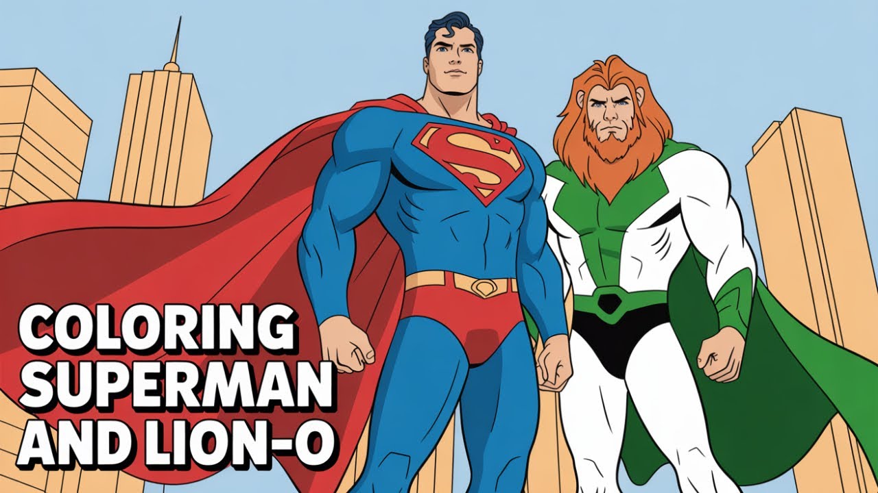 Coloring Superman with Super Lion | Ohuhu Art Markers